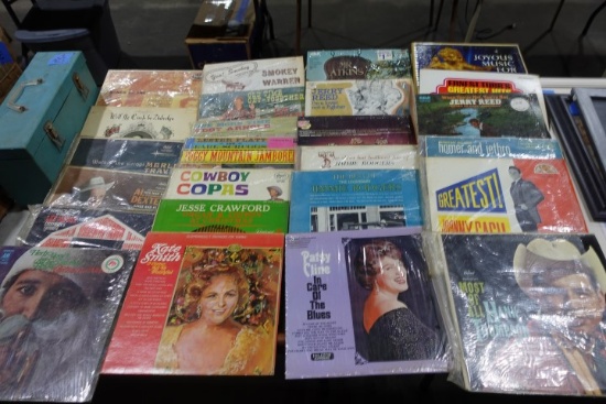 2 BOXES VINYL ALBUMS JIMMY ROGERS MINI PEARL EARNEST TUBS AND MORE