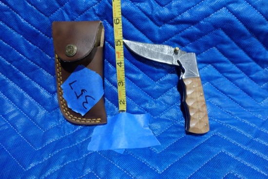 HANDMADE DAMASCUS STEEL KNIFE WITH CUSTOM WOOD BONE HORN OR RESIN HANDLE KN