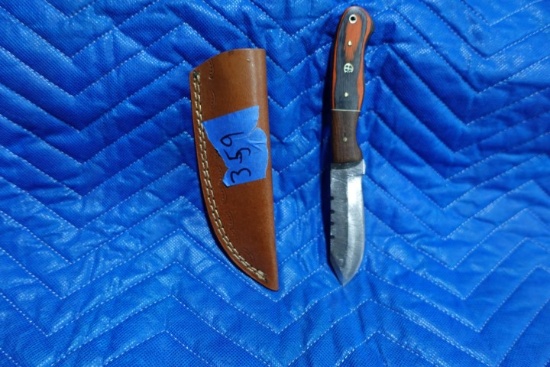 HANDMADE DAMASCUS STEEL KNIFE WITH CUSTOM WOOD BONE HORN OR RESIN HANDLE KN