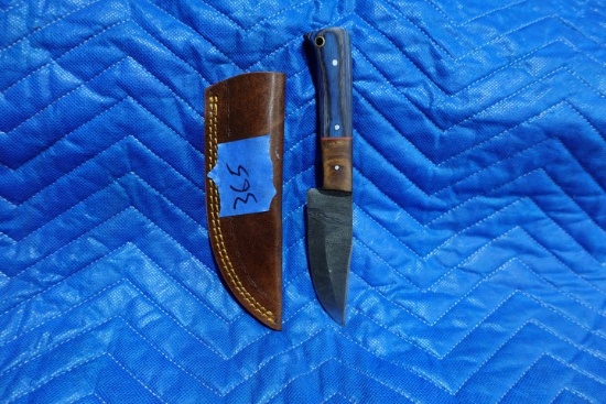 HANDMADE DAMASCUS STEEL KNIFE WITH CUSTOM WOOD BONE HORN OR RESIN HANDLE KN