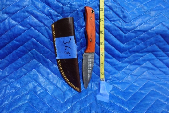 HANDMADE DAMASCUS STEEL KNIFE WITH CUSTOM WOOD BONE HORN OR RESIN HANDLE KN