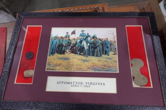 4 FRAMED CIVIL WAR DECORATIVES