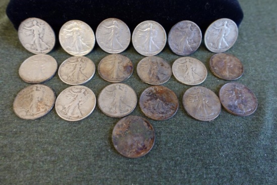 19 LIBERTY STAND 1/2 DOLLARS 1934 1936 1937 1938 1939 1940 1941 1942 2 1943