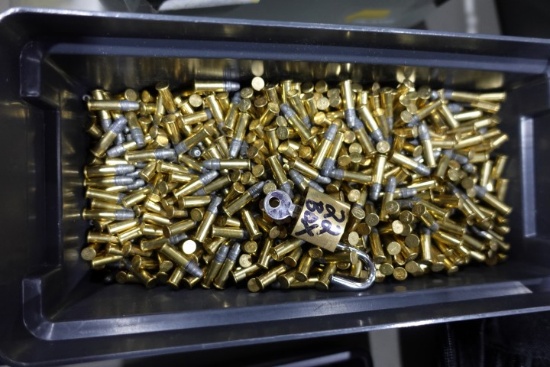PLASTIC AMMO BOX WITH APPROX 2000 ROUNDS 22 LR