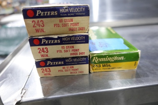 APPROX 80 RDS 243 CAL 80 GRAIN SOFT POINTS