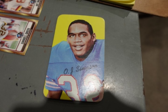 OJ SIMPSON 1969 ROOKIE CARD LARGE 2008 HALL OF FAME DARRELL GREEN 2008 HALL