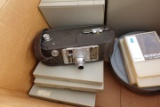 KEYSTONE MOVIE CAMERA MOD A 7 A126142 16 MM AND FILM CANISTERS AND INSTASPL