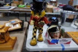 PAPER MACHE CLOWN WITH GLOSS FINISH 17 INCH TALL