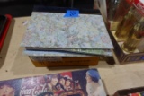 LOOSE LEAF FULL OF COKE MEMORABILLA AND COCA COLA CASSETTE AND VCR TAPES