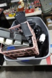 LOT OF KITCHEN GOODS INCLUDING BAKING TRAYS TOASTERS MIXERS WAFFLE IRON AND