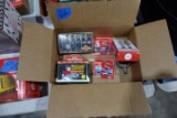 BOX COCA COLA COLLECTIBLES INCLUDING TRUCKS MINIATURE COKE BOTTLES MATCH BO