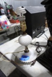 2 TABLE LAMPS ONE HOBNAIL 14 