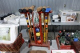 VINTAGE WOODEN CROQUET SET