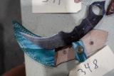 HANDMADE DAMASCUS STEEL KNIFE WITH CUSTOM WOOD BONE HORN OR RESIN HANDLE KN