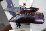 HANDMADE DAMASCUS STEEL KNIFE WITH CUSTOM WOOD BONE HORN OR RESIN HANDLE KN