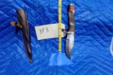 HANDMADE DAMASCUS STEEL KNIFE WITH CUSTOM WOOD BONE HORN OR RESIN HANDLE KN