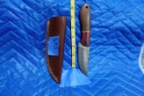 HANDMADE DAMASCUS STEEL KNIFE WITH CUSTOM WOOD BONE HORN OR RESIN HANDLE KN