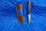 HANDMADE DAMASCUS STEEL KNIFE WITH CUSTOM WOOD BONE HORN OR RESIN HANDLE KN