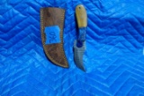 HANDMADE DAMASCUS STEEL KNIFE WITH CUSTOM WOOD BONE HORN OR RESIN HANDLE KN