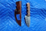 HANDMADE DAMASCUS STEEL KNIFE WITH CUSTOM WOOD BONE HORN OR RESIN HANDLE KN