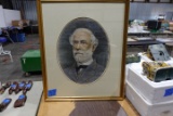 FRAMED UNDER GLASS PRINT ROBERT E LEE 27 X 22