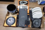 BOX HARLEY DAVIDSON COLLECTIBLES WALLET COASTERS COFFEE CUP AND MORE