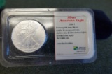 SILVER AMERICAN EAGLE 2001 1 DOLLAR 1 OZ FINE SILVER UNCIRCULATED CONDITION