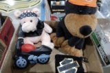 HARLEY DAVIDSON STUFFED ANIMALS AND BELT BUCKLE