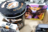 HARLEY DAVIDSON TINS RINGS AND PLAYING CARDS