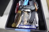 COLLECTION OF 10 LOCK BLADE KNIVES INCLUDING BUCK OLYMPIA OZARK WINCHESTER