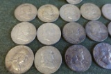 16 FRANKLIN 1/2 DOLLARS WITH D MINT MARK 1949 1950 1951 1952 1953 2 1954 2