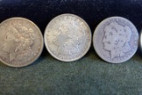 6 MORGAN SILVER DOLLARS 1880 1883 1886 1881 2 1891 1900
