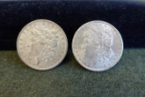 2 MORGAN SILVER DOLLARS 1883 0 AND 1899 0