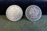 2 MORGAN SILVER DOLLARS 1880 S AND 1881