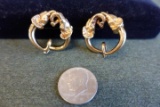 SET OF 14 KT GOLD ELEPHANT EARRINGS 9.5 DWT