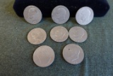 8 EISENHOWER SILVER DOLLARS 2 1971 4 1972 2 1974
