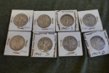 8 WALKING LIBERTY 1/2 DOLLARS 1936 2 1941 D 1942 D 1942 1943 1944 1945 S