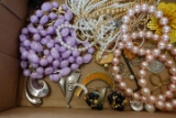 2 BOXES COSTUME JEWERLY AND JEWELRY CHEST