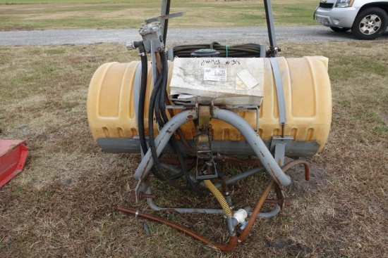 #1103 SPRAYER 80 GALLON SPRAYER 3 PT MOUNT APPROX 12' SPRAY TOTAL NEW PTO D