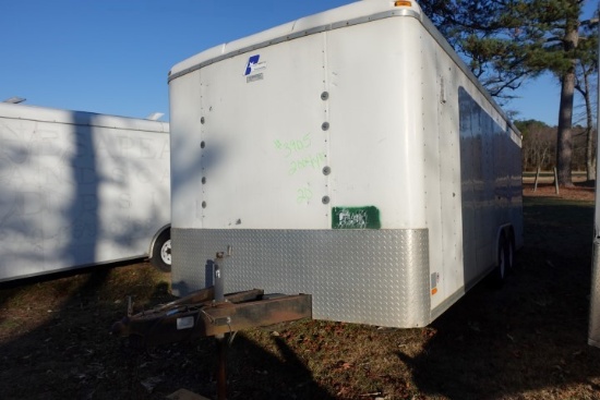 #3905 2004 PACE AMERICAN 20' ENCLOSED TRAILER TANDEM AXLE 5 LUG WHEELS OK T