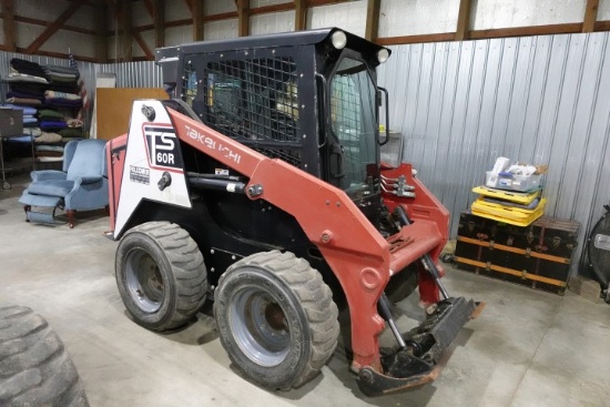 #1601 TAKEUCHI SKID LOADER 60R 413 HRS ENCLOSED CAB QUICK CONNECT PORTS A/C