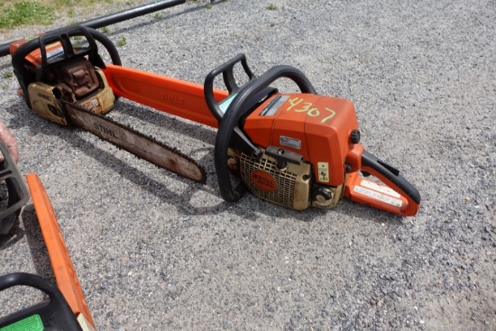 #4307 2 STIHL MS310 CHAIN SAWS 20" BARS