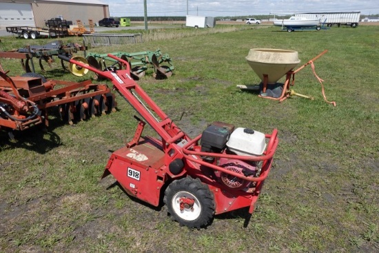 #1611 BARRETO 918 ROTO TILLER 9 HP HONDA ENG MODEL J3807 HYD DRIVEN RUNS