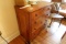 ANTIQUE 4 DRAWER BUREAU WOODEN KEY HOLES APPROX 38 X 18 X 36