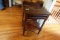 ANTIQUE NIGHT STAND CARVED LEGS SINGLE DRAWER 21 X 17 X 28