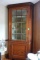 CIRCA 1800 EASTERN SHORE PINEWOOD CORNER CUPBOARD WITH 15 PANE GLASS DOOR S