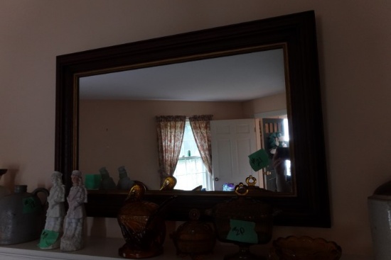 MAHOGANY MIRROR APPROX 34 X 20