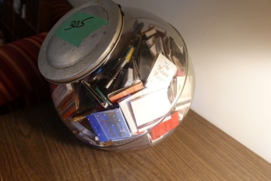 COUNTER TOP STORE DISPLAY WITH LARGE COLLECTION OF MATCHBOOKS