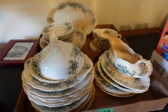 2 BOXES BUFFALO POTTERY CHINA APPROX 40 PCS