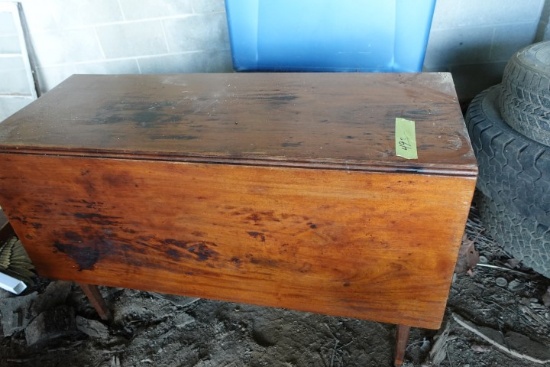 ANTIQUE DROP LEAF TABLE 42 X 16
